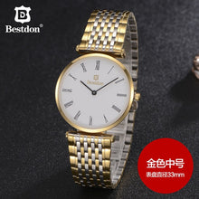 Load image into Gallery viewer, Unisex Stainless Steel Rose Watch Man And Woman Waterproof Watches