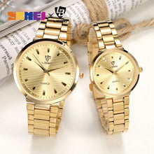 Load image into Gallery viewer, Luxury Watch Quartz Wrist Watches Golden Fashion Stainless Steel Lovers Watch