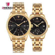 Load image into Gallery viewer, Luxury Women Men Couple Watches Waterproof Stainless Steel Lover's