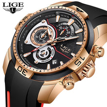 Load image into Gallery viewer, New Fashion Mens Watches Silicone Strap Top Brand Luxury Sport Chronograph Military Waterproof Watch