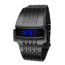 Load image into Gallery viewer, Gold Iron Watch Digital Men Electronic Watches Golden Stainless Steel LED Men's