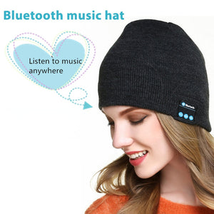 Wireless Bluetooth Headphones Sport Music Hat Smart Headset Beanie Cap