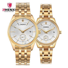 Load image into Gallery viewer, Luxury Women Men Couple Watches  Waterproof Stainless Steel Lover&#39;s
