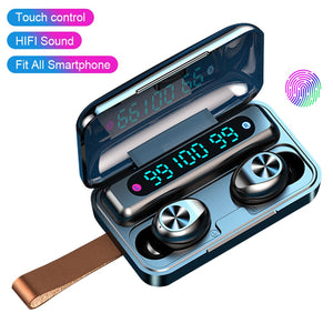 Bluetooth Headphone F9-9 TWS Touch Earphone Wireless Bluetooth 5.0 Earphones Waterproof