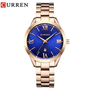 Fashion Stainless Steel Analog Quartz Wrist Watch Female Dress Watch Women